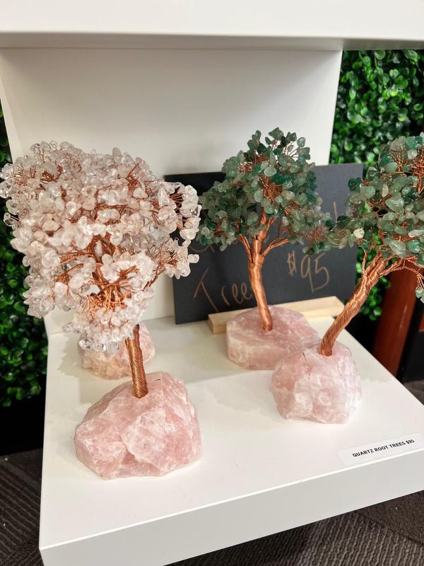 Crystal Tree with Rose Quartz Base