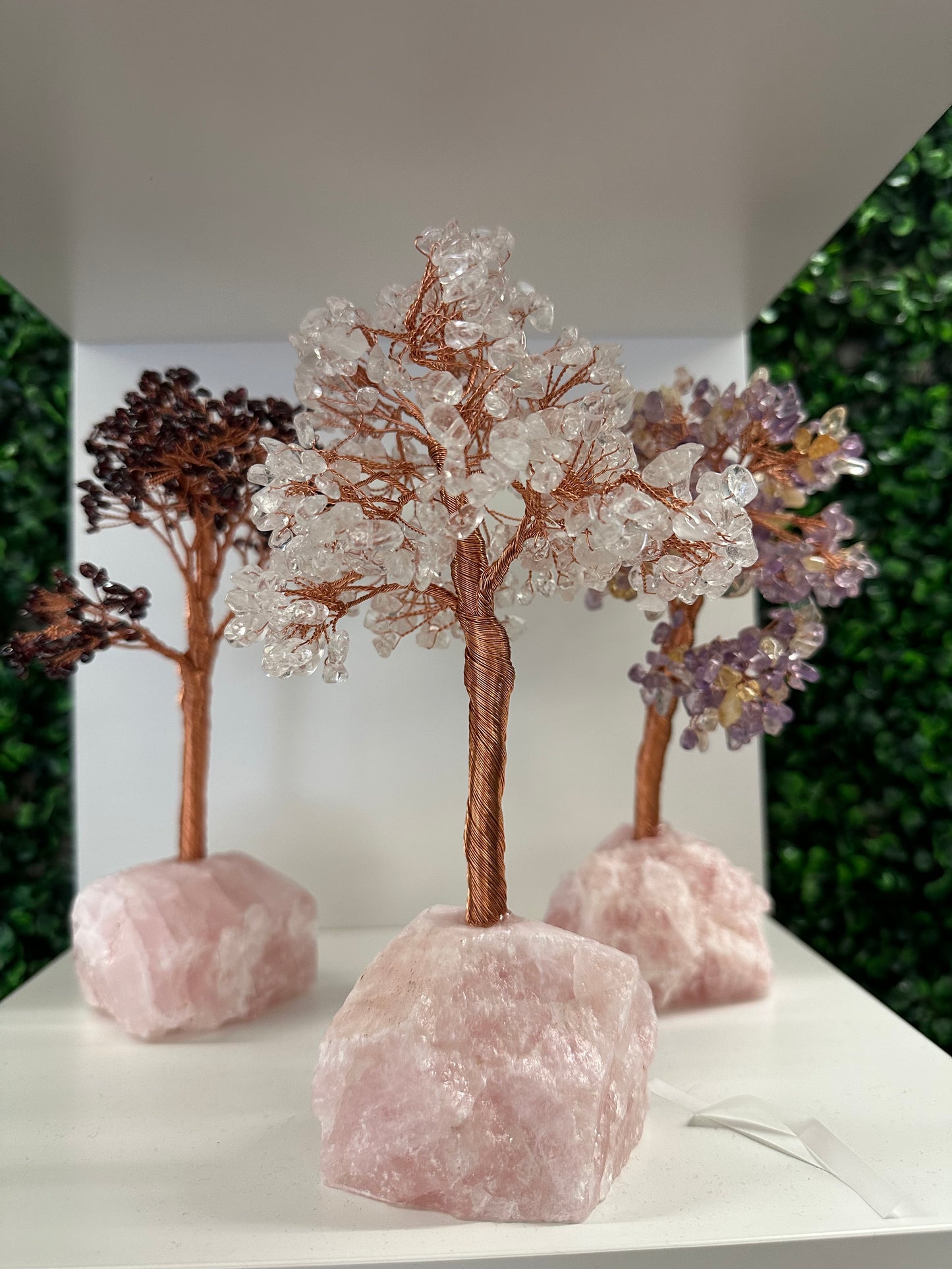 Crystal Tree with Rose Quartz Base